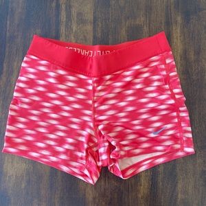Orange Nike Compression Shorts